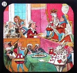 Alice in Wonderland - magic lantern slide